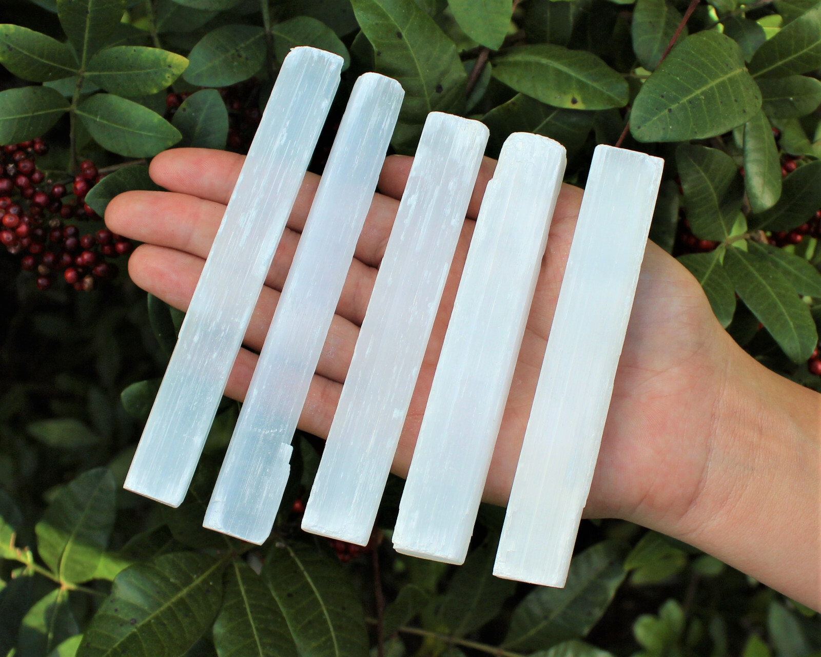 15 lb Bulk Wholesale Lot 5″ Selenite Sticks (Raw Selenite Crystal Wands, Logs)