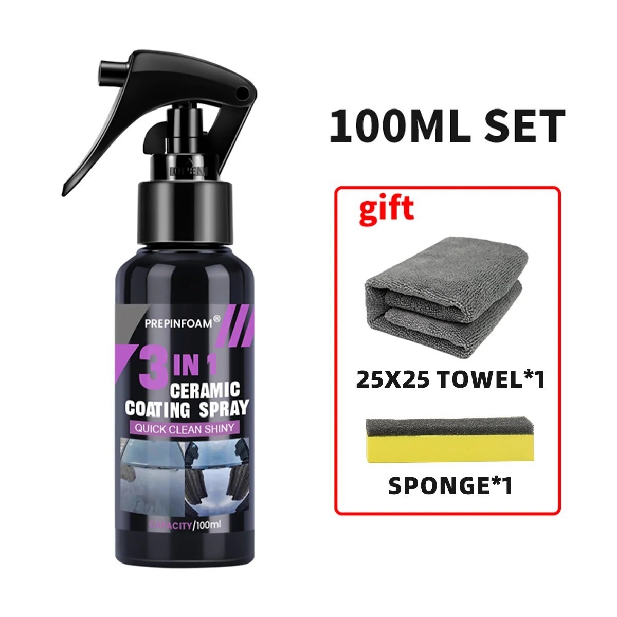 Car Ceramic Liquid Coating Spray Nano Crystal Hydrophobic Layer Polishing Agent