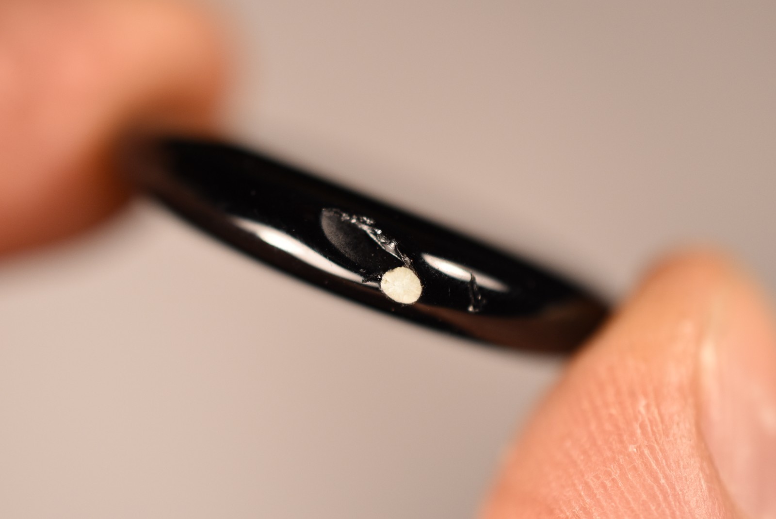 *OBSIDIAN* Flat Stone 3cm 8.9g Palm Worry Natural Stone Protection