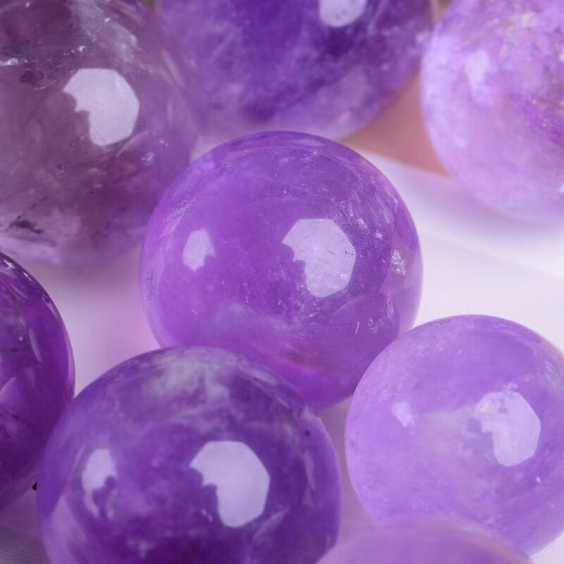 Natural High Quality Amethyst Crystal Quartz Magic Ball Sphere Healing + Stand