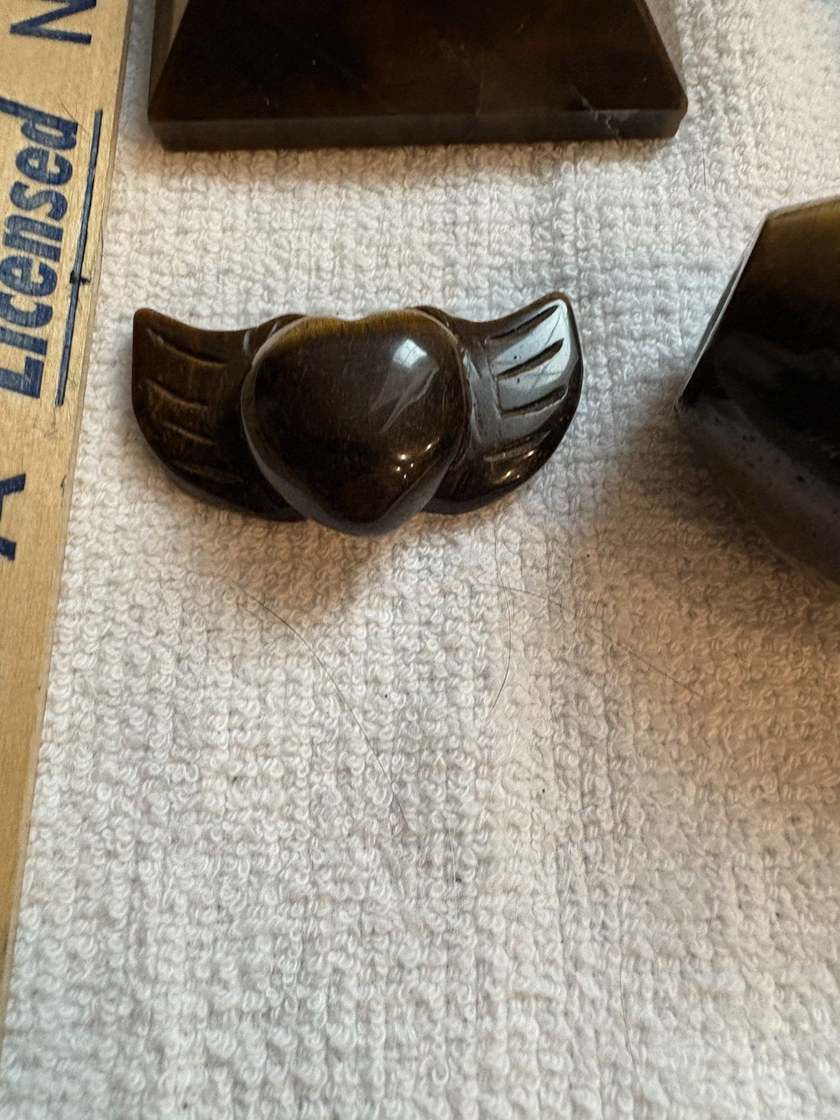 Lot 12 Tiger Iron Eye Items 3”skull , Snake Palm Stone Sphere Egg Chip Bag Flash