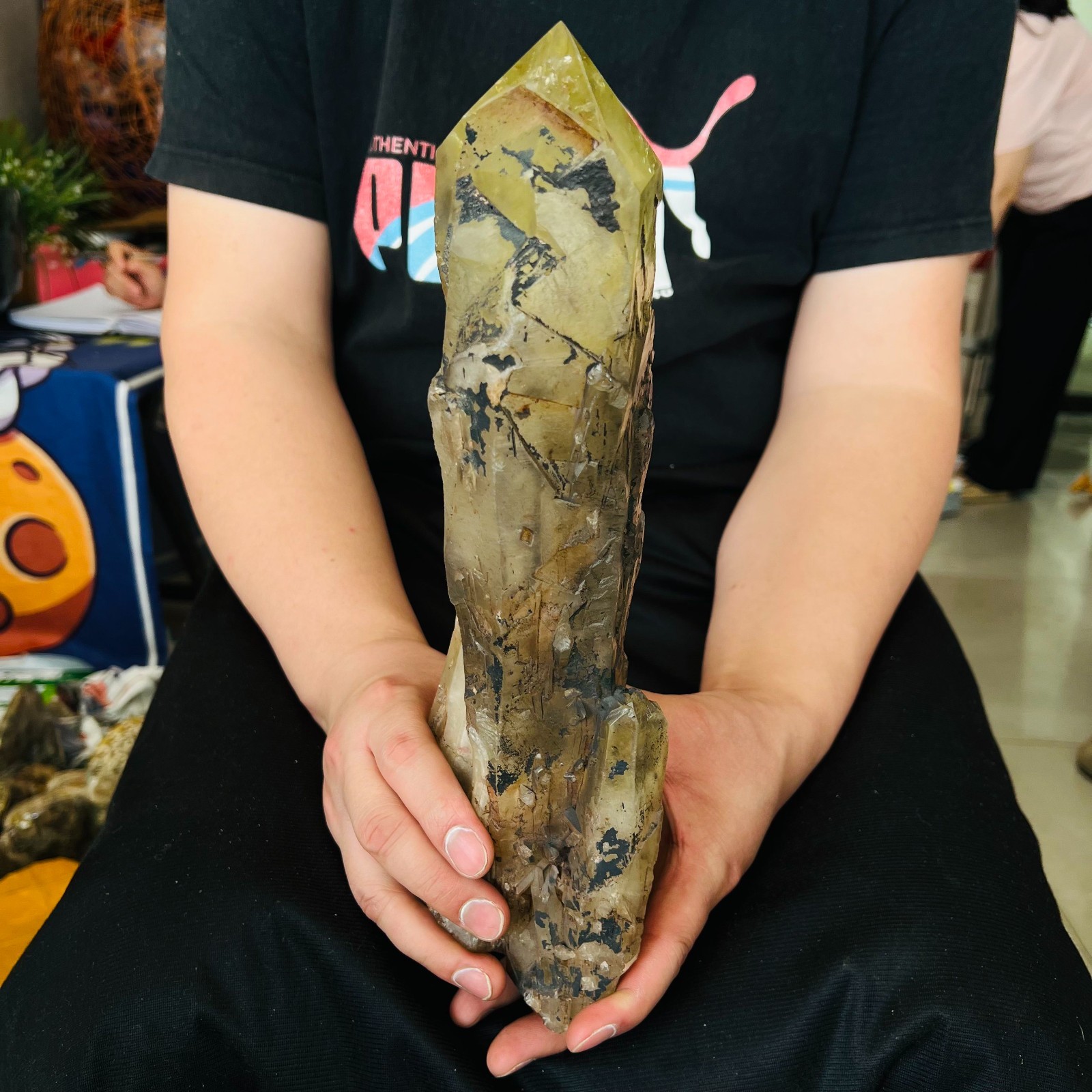 5.72LB Genuine Citrine Elestial Crystal – Untreated Raw Stone Healing Crystal