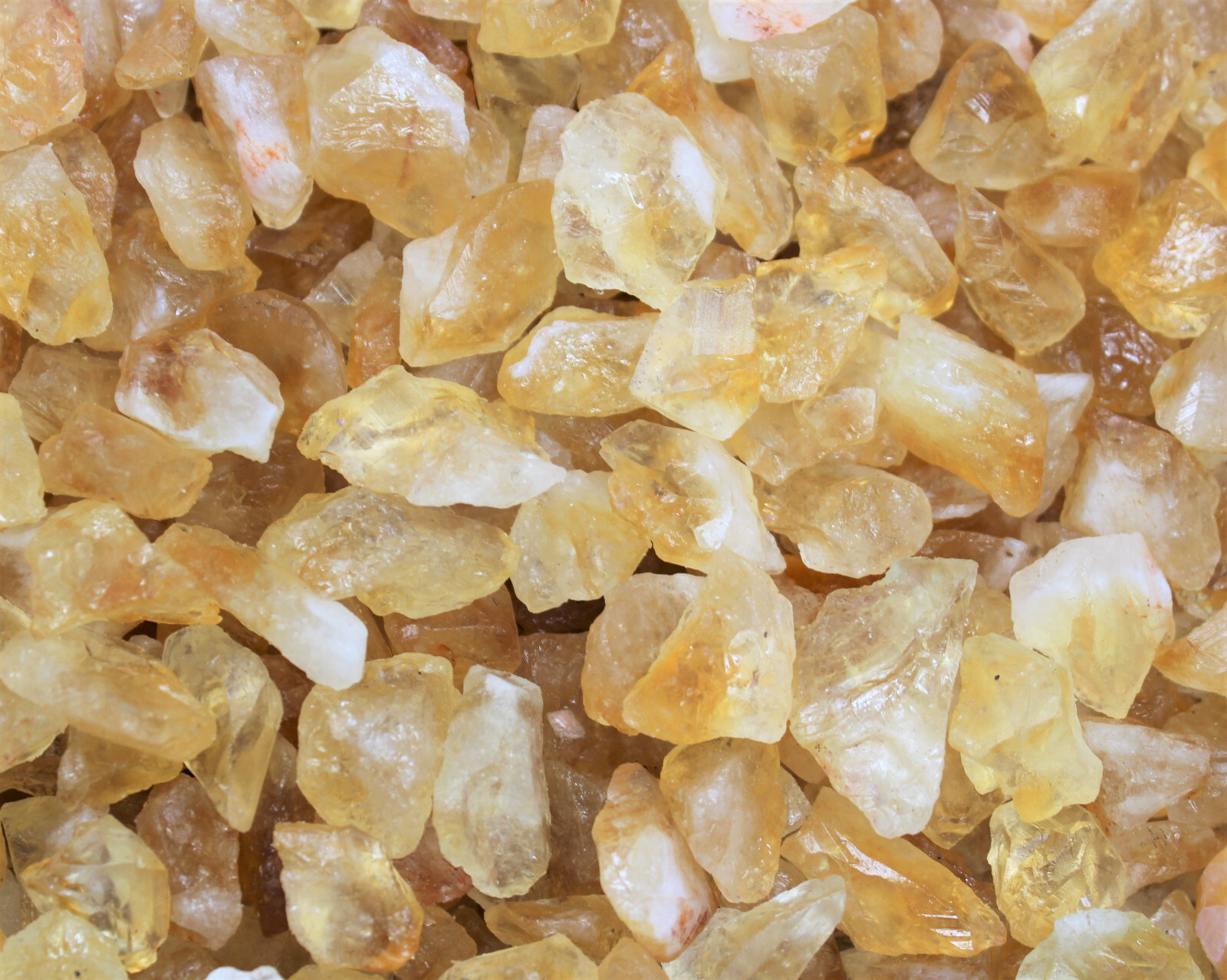 1/2 lb Bulk Lot Raw Rough Citrine Crystals CHIPS, Loose 8 oz
