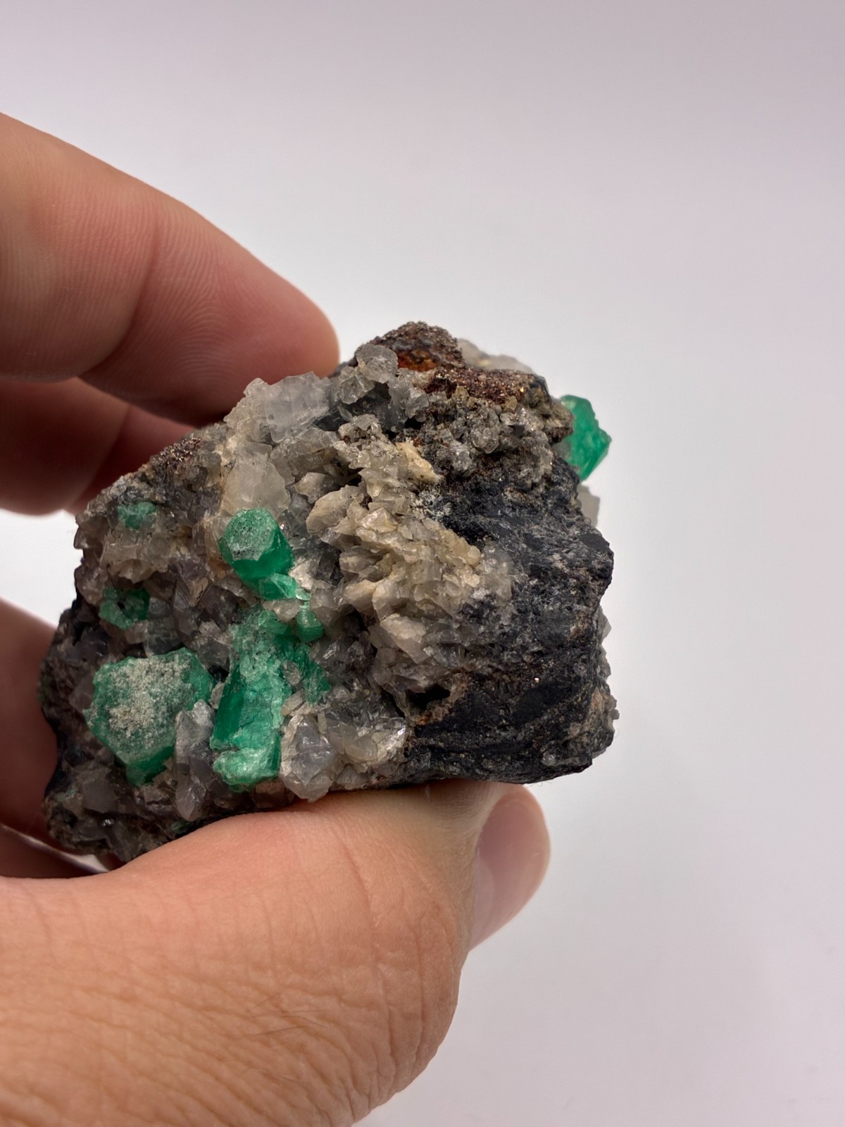 Rough Crystal Colombian Emerald Raw Matrix Collector Piece, Natural Not treament