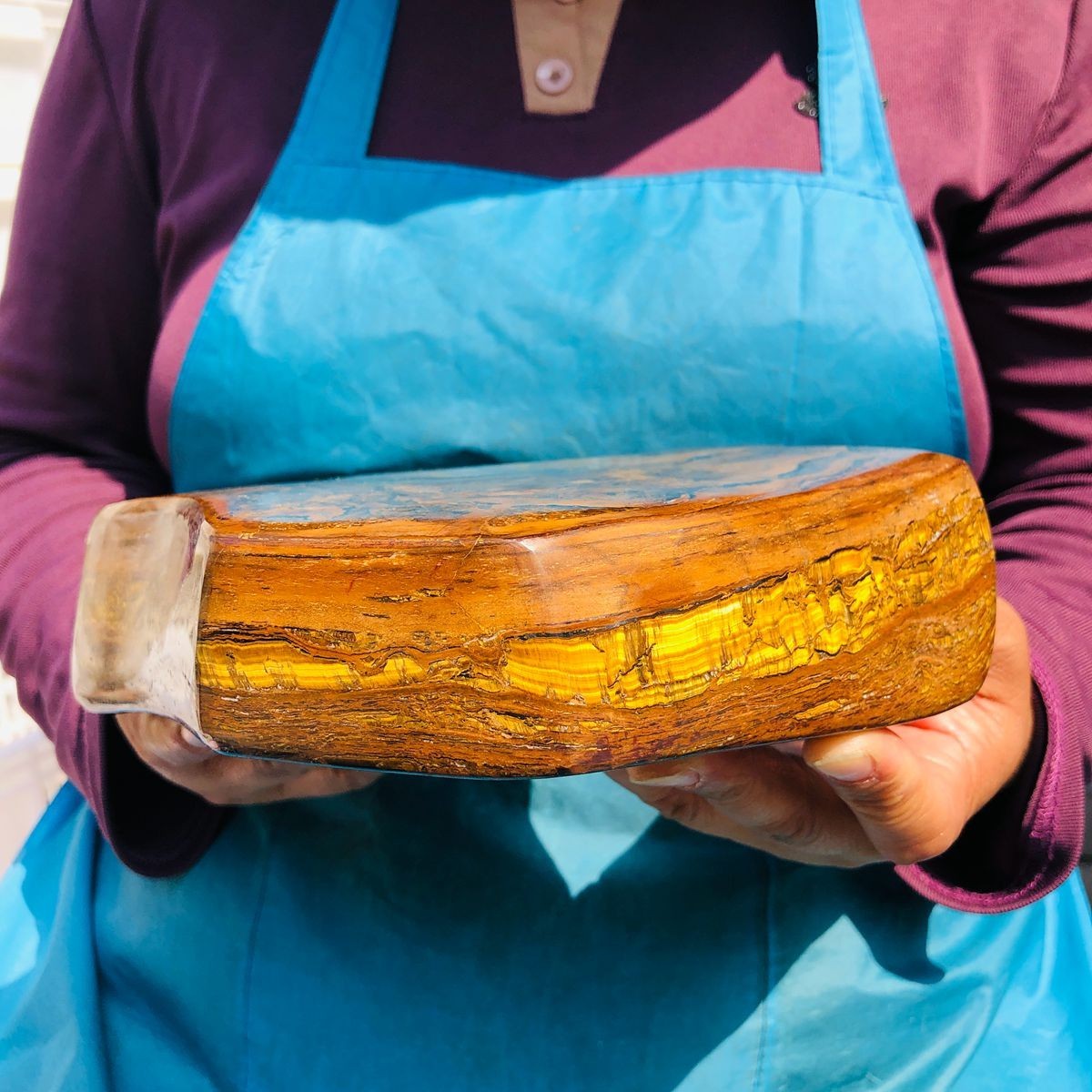 7.1 LB Natural Tiger Eye Polished Specimen Home Decor Raw Healing Stone 5343