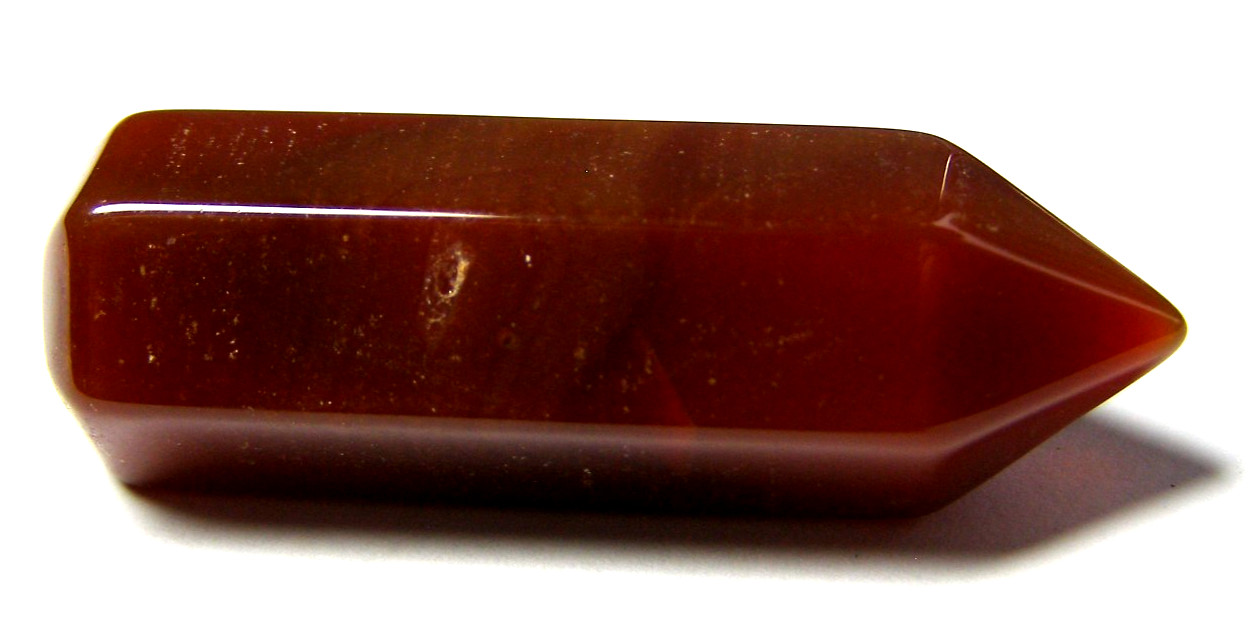 SMALL CARNELIAN POLISHED TERMINATED POINT 4.5 x 1.5 cms 15.69 gms #D