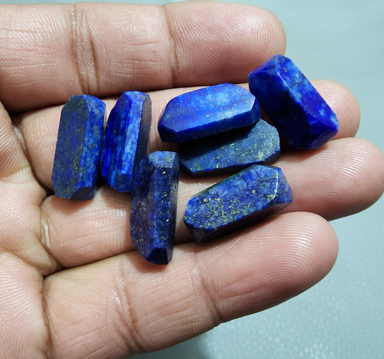 20MM Beautiful Lapis Lazuli Fancy Cabochon 7pcs Blue Stones for Jewelry Projects