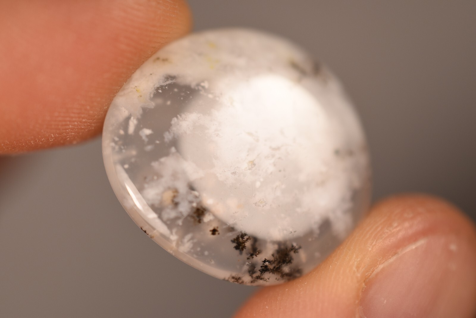 3 *DENDRITIC AGATE* Flat Stones 2-3cm 19.3g MERLINITE Chalcedony Palm Natural