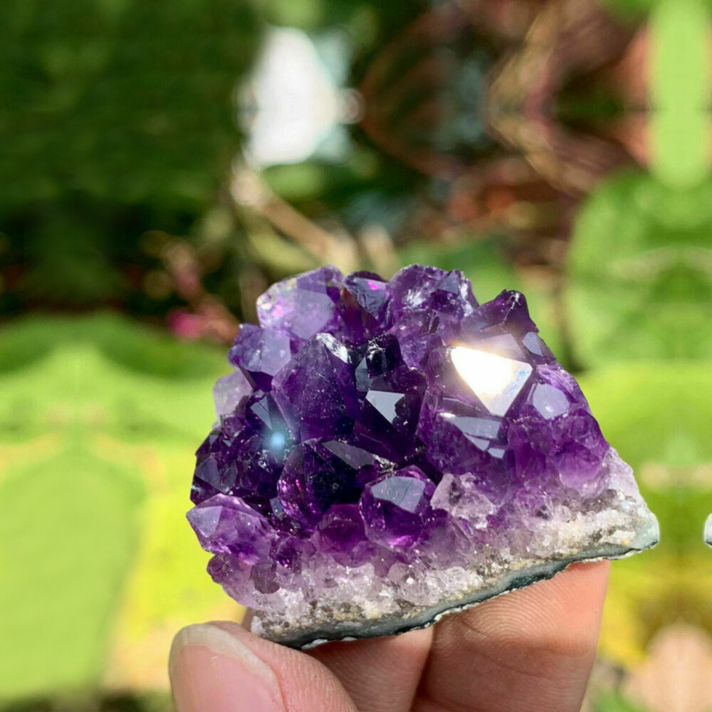 1* Raw Natural Amethyst Quartz Geode Crystal Cluster Healing Specimen-Decoration