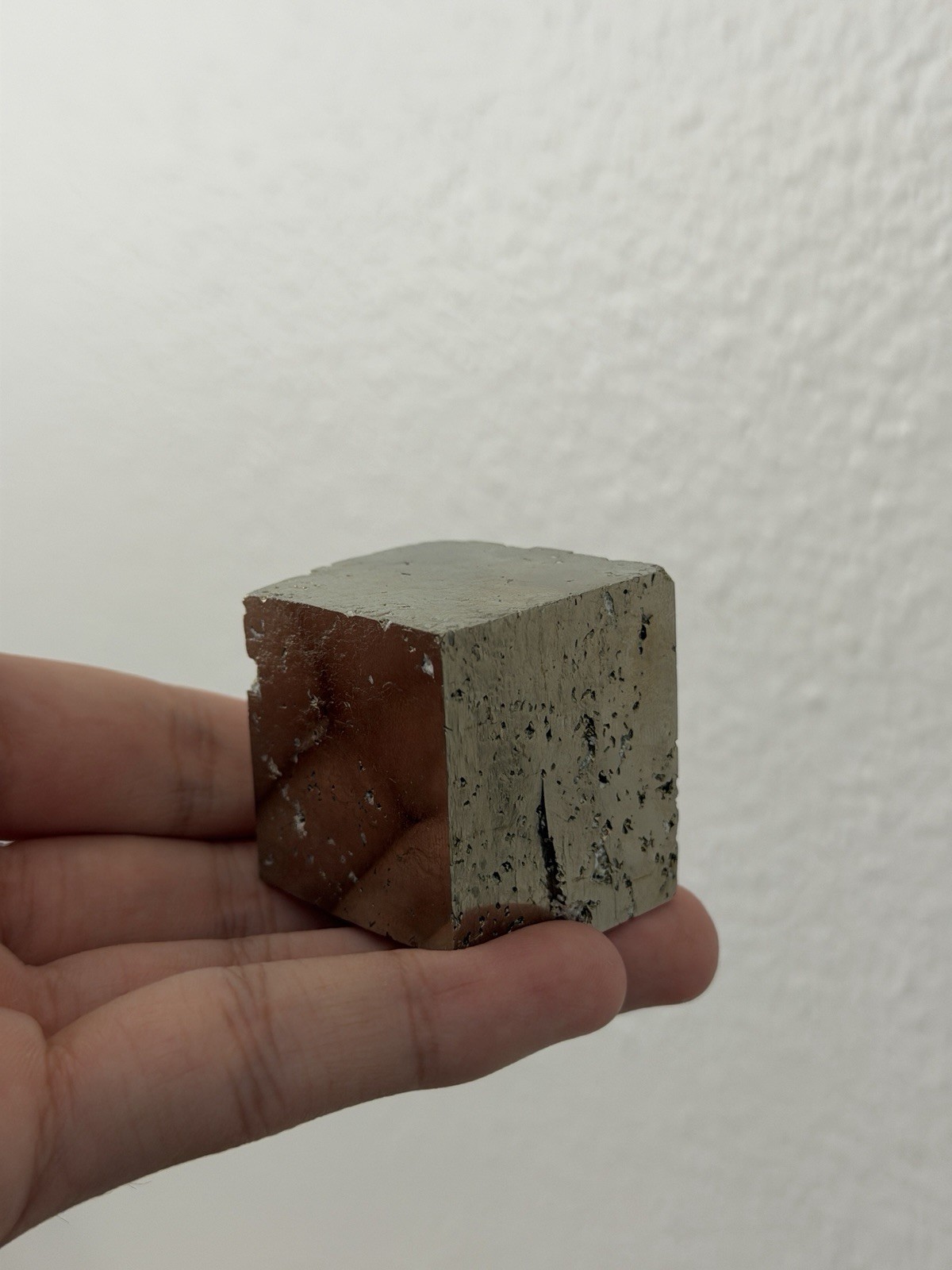 Big! PYRITE Crystal CUBE or Cubic Shaped Crystal 100% Natural From Spain 175gr