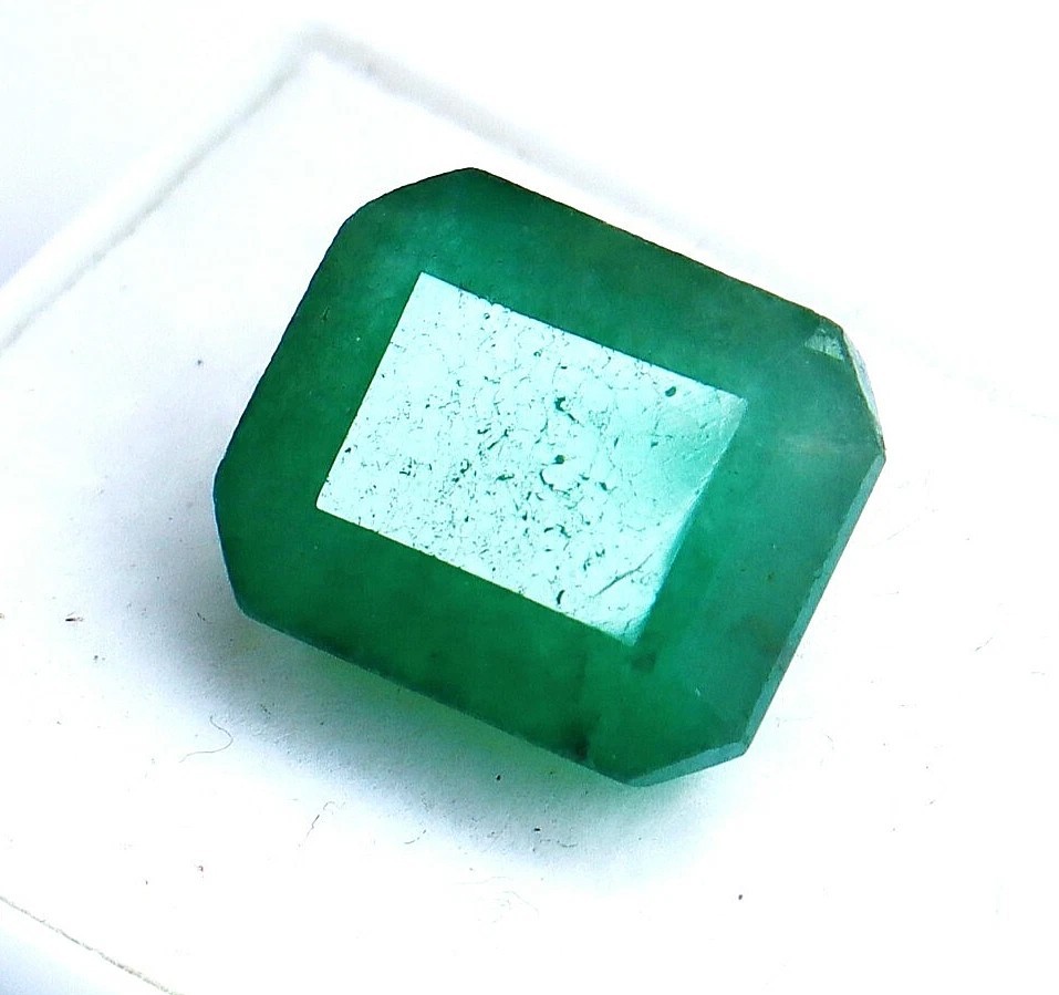 Natural Rare Emerald Cut Colombian Green Emerald Certified Loose Gemstone 10 Ct