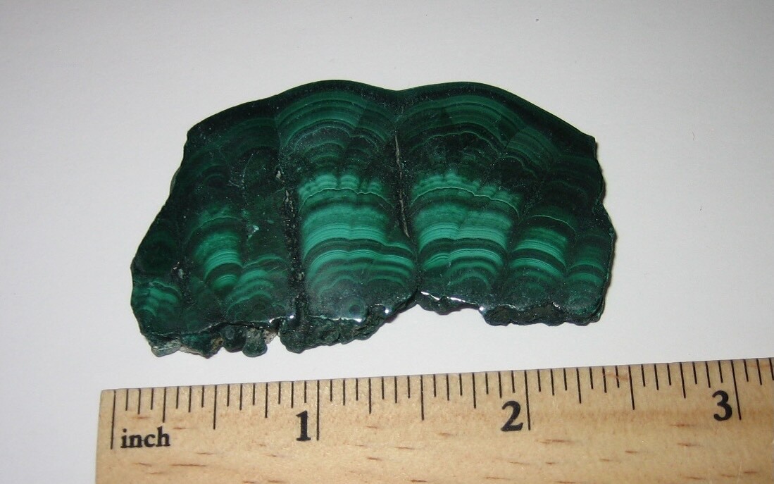 2.3″ x 1.25″ POLISHED NATURAL MALACHITE STONE MINERAL SLAB FROM THE CONGO 42g *1