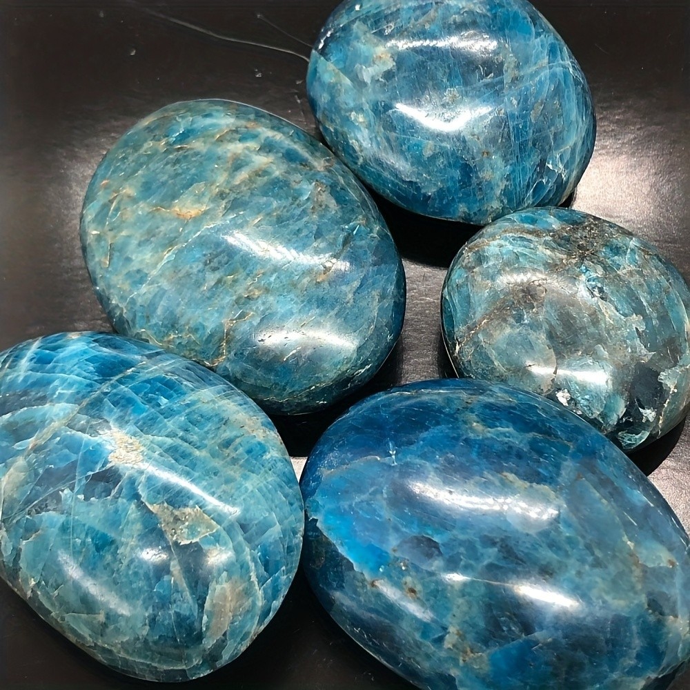 50-100G Crystal Blue Moon Stone Palm Polished Quartz Children’s Gift Home Decor