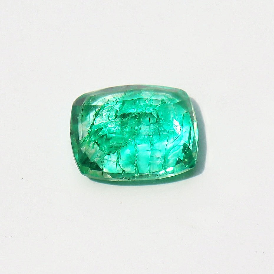 Natural Cushion Cut Green Emerald 7-8 Ct COLOMBIAN Loose Gemstone CERTIFIED