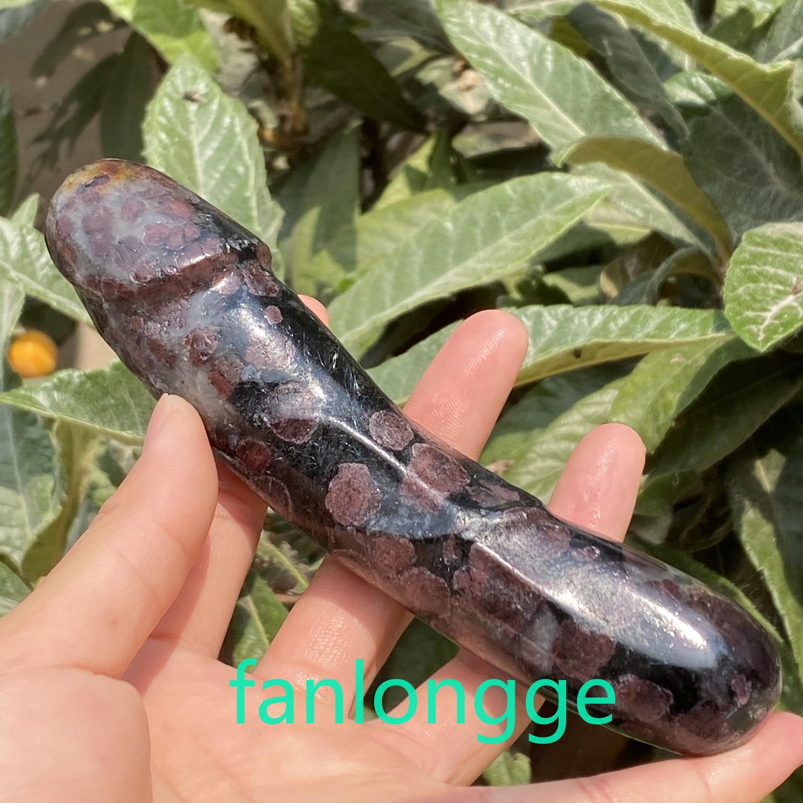 6in Natural Garnet Male Penis Quartz Crystal Skull Massager scrub Gem 1PC