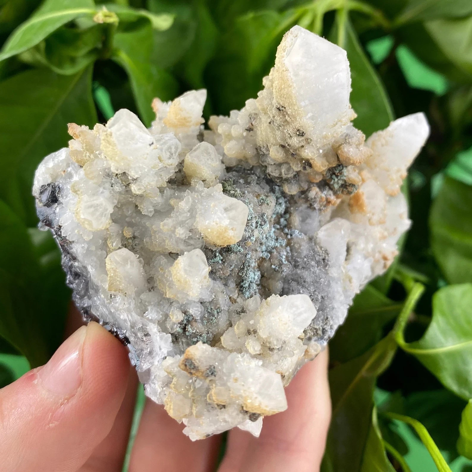Gorgeous Quartz with Calcite and Dolomite from Madan , Bulgaria ,Natural Mineral