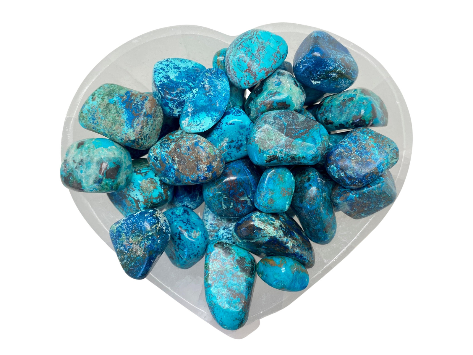 Shattuckite Tumbled Stone – Polished Natural Shattuckite Crystal from Congo
