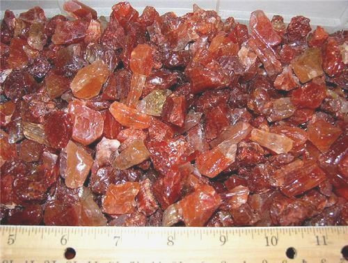Calcite red cherry coca cola mine rough small crystal Mexico 1/4 pound lots