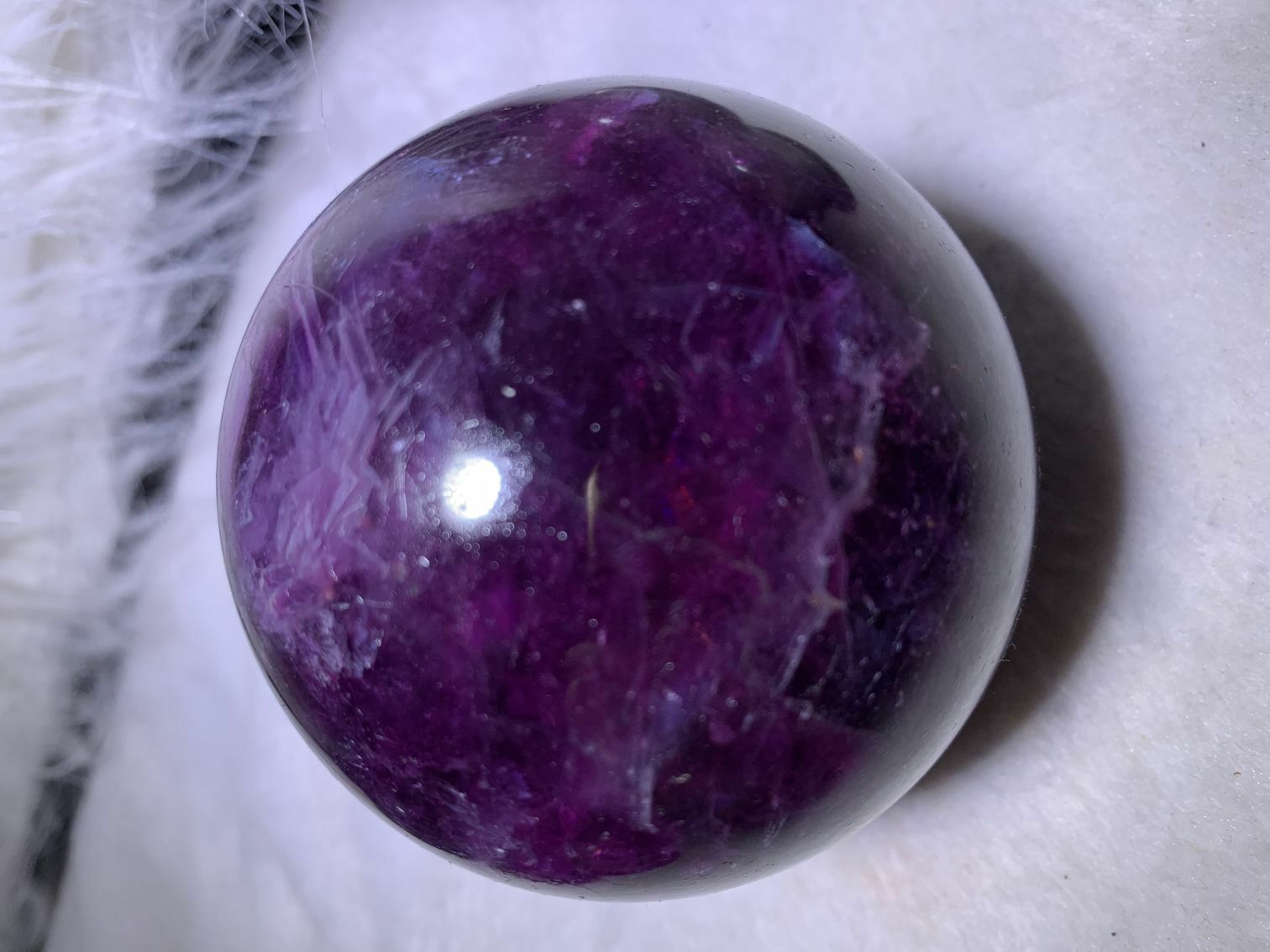Crystal sphere natural fluorite sphere