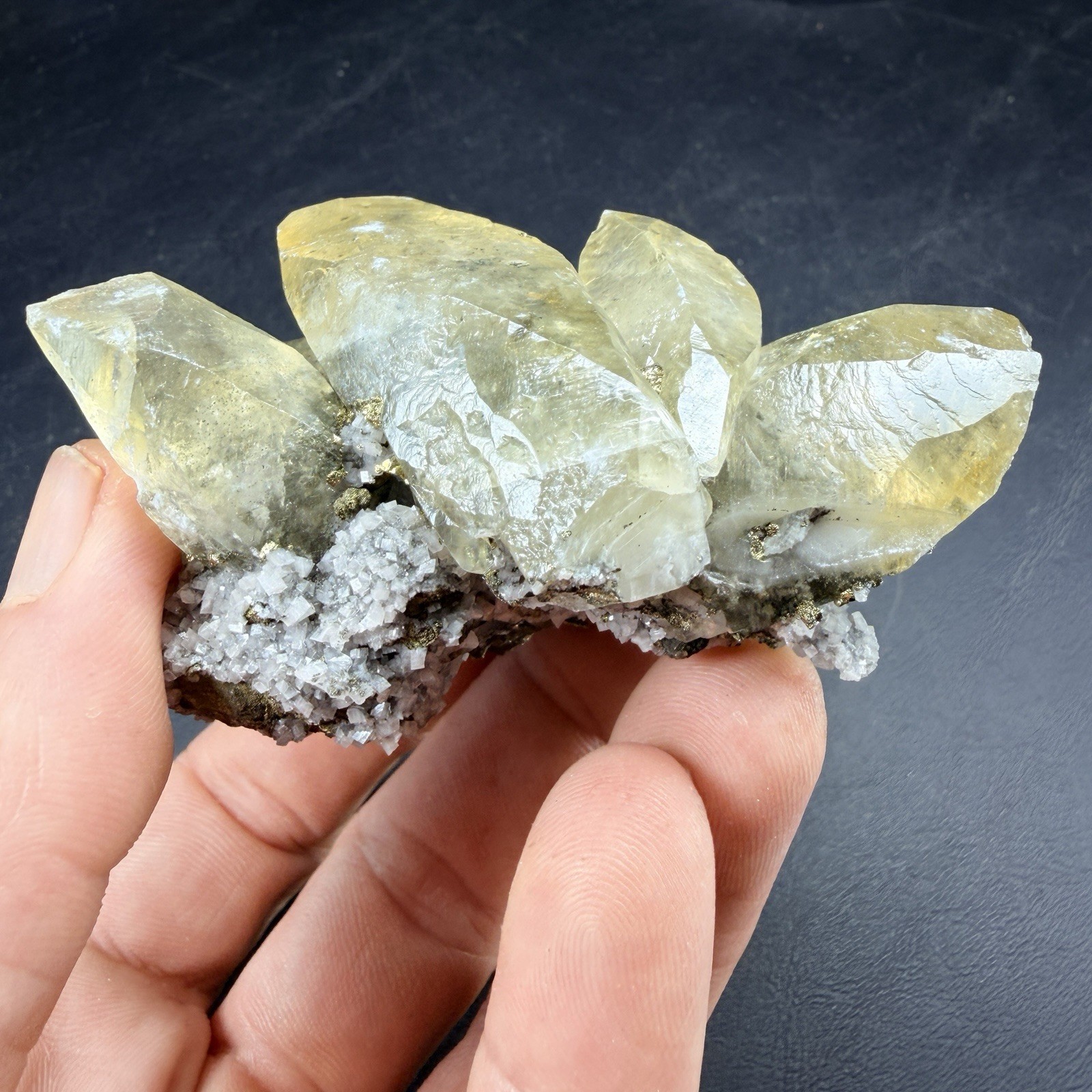 Golden Calcite Chalcopyrite Dolomite Crystal Combo / Sweetwater Mine *Video*