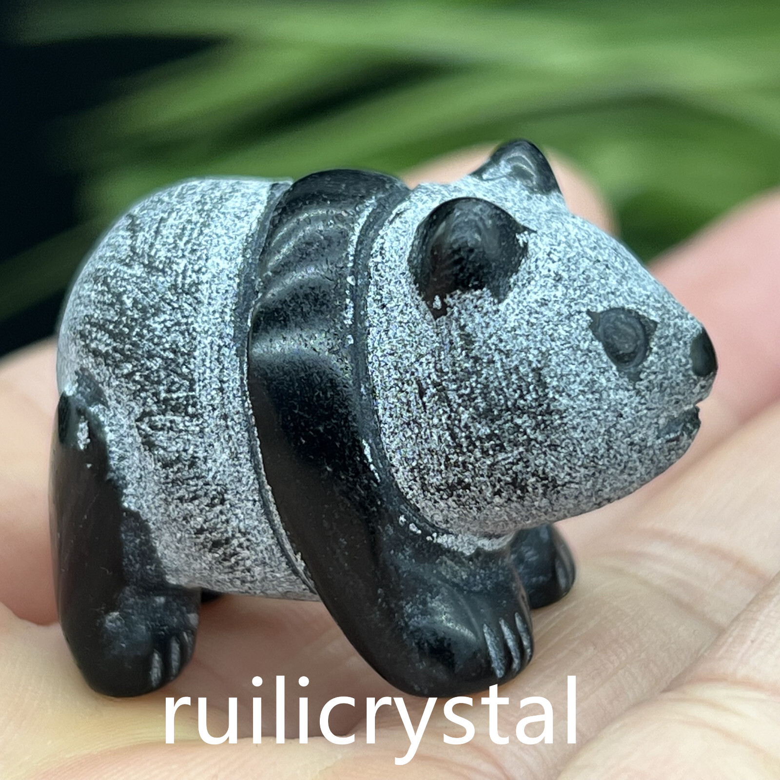 1pc Natural Obsidian Quartz Carved panda skull Crystal Healing 1.5inch