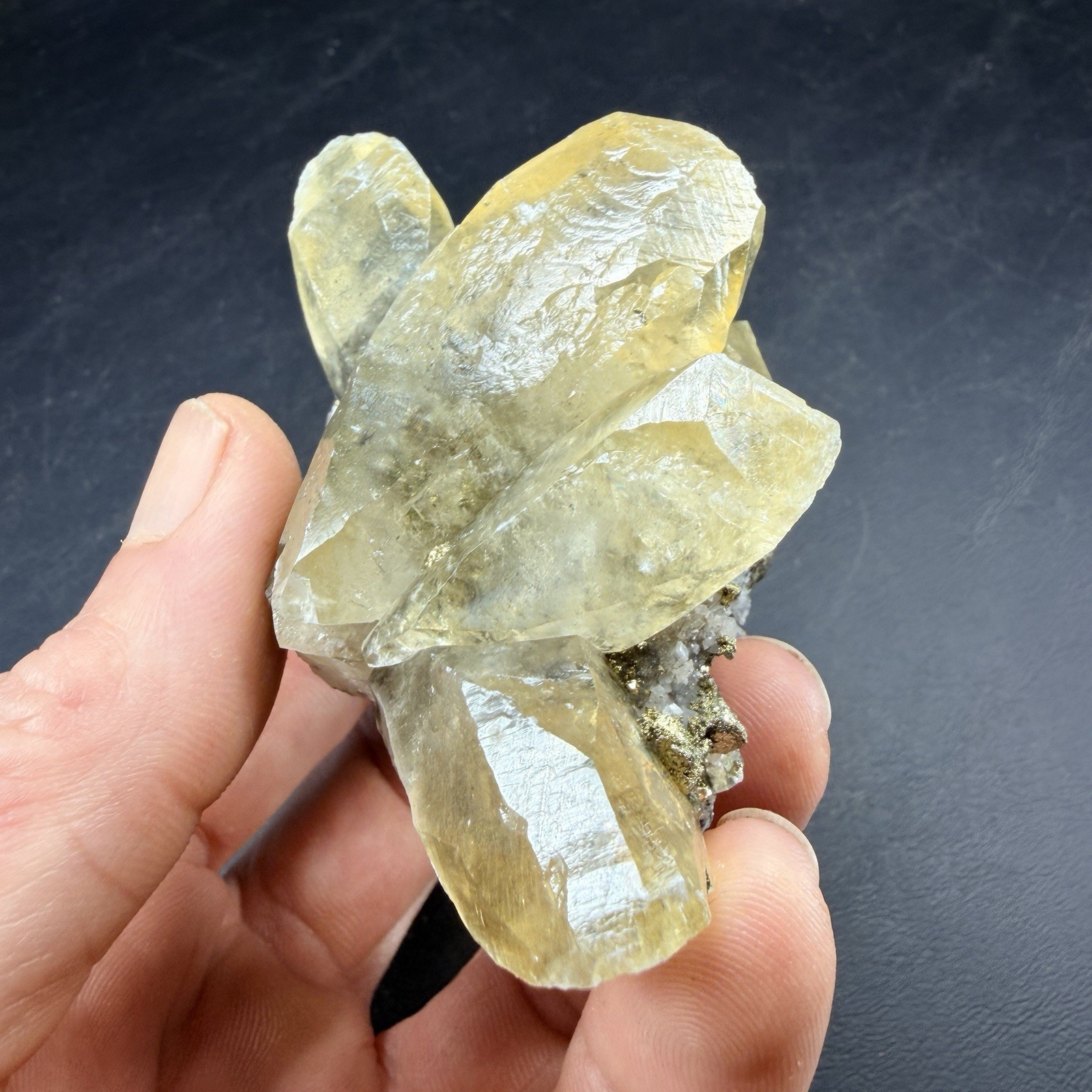 Golden Calcite Chalcopyrite Dolomite Crystal Combo / Sweetwater Mine *Video*