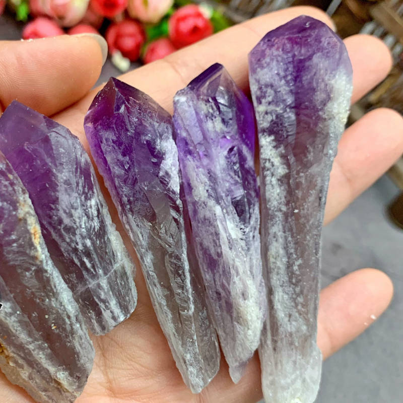 Natural Brazilain Amethyst Specimen Quartz Crystal Cluster Geode Healing 1PC