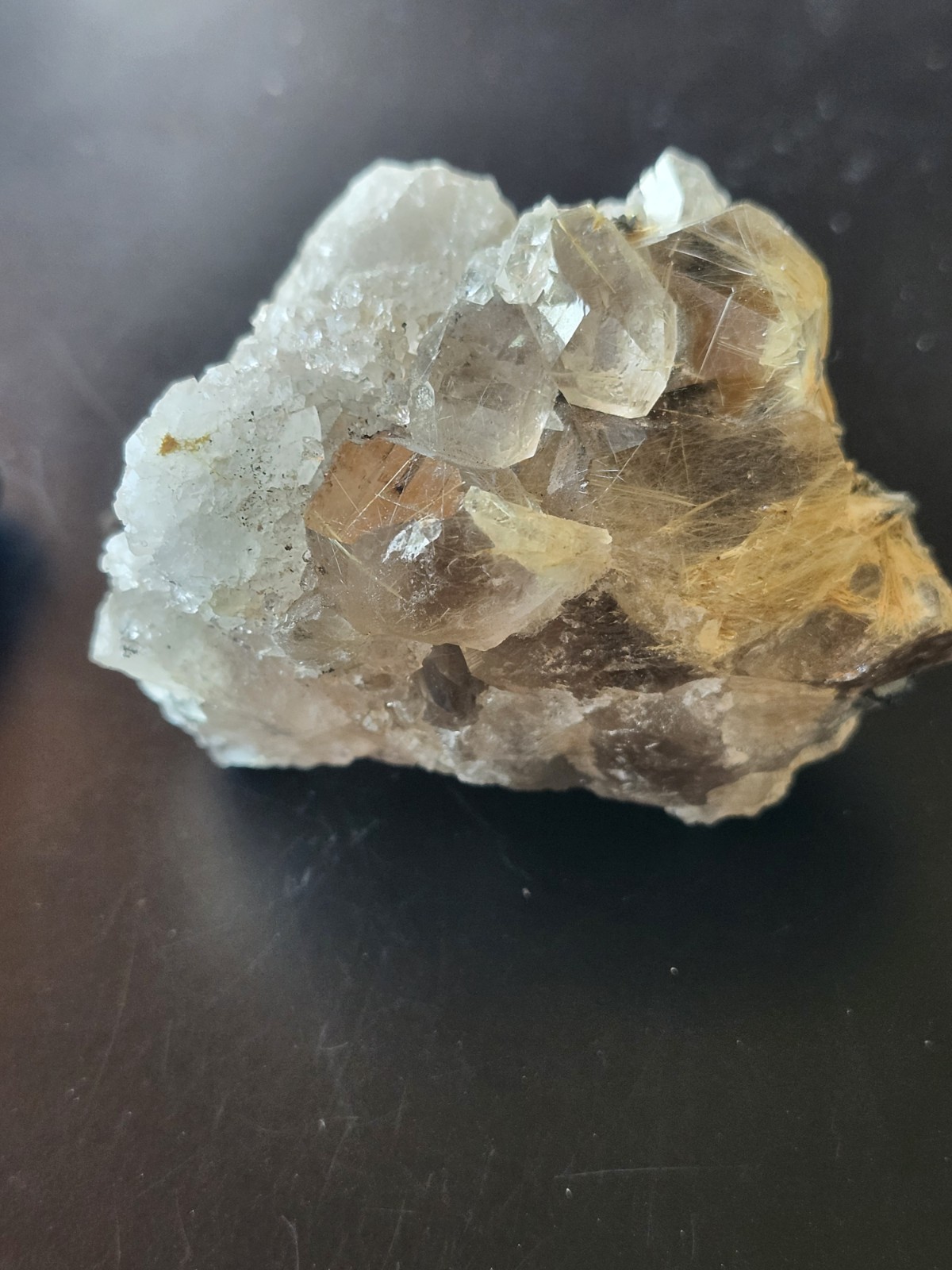 Rutilated Quartz.unique. Gold Needles. Colorado. Crystal Cluster.Energy,relax