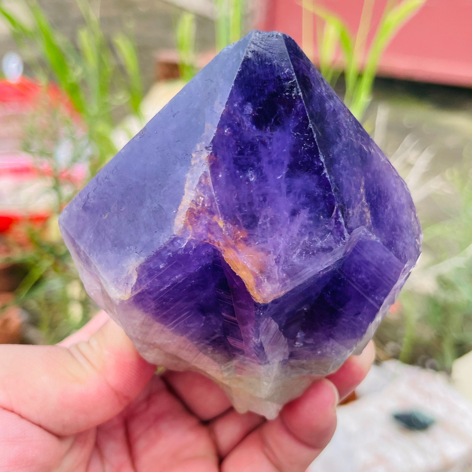 482g Natural Amethyst Unicuspid Quartz Crystal Points Rough Mineral Specimen