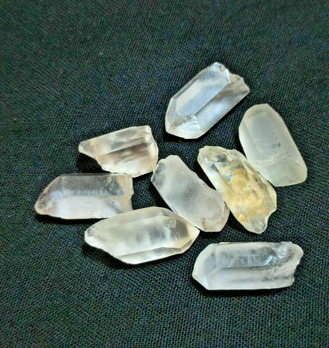 81 Crt 8 Pcs Lot Beautiful Crystal Quartz Raw Size 16-20 MM Rare Loose Gemstone