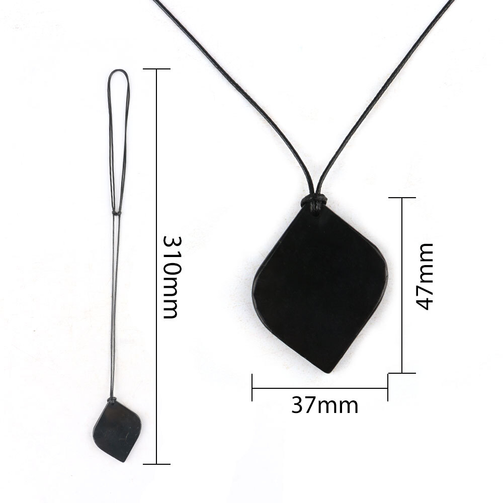 Shungite Leaf Natural Stone Pendant Necklace Healing Crystal EMF Karelia Russia