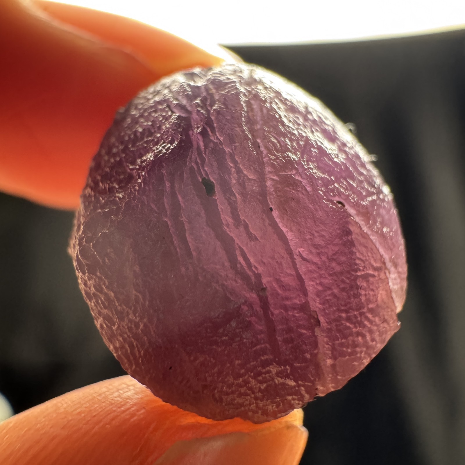 1.8cm/5.7g Raw Alxa Gobi Purple Vein Agate, Mongolia-5400