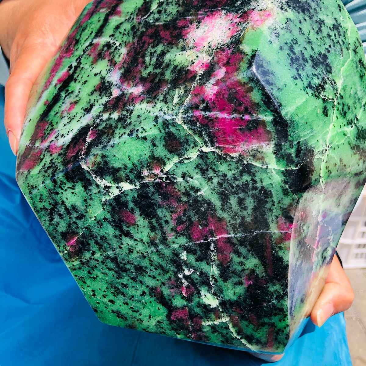 13.59LB Natural crystal Red-Green Ruby Zoisite Specimen reiki Healing