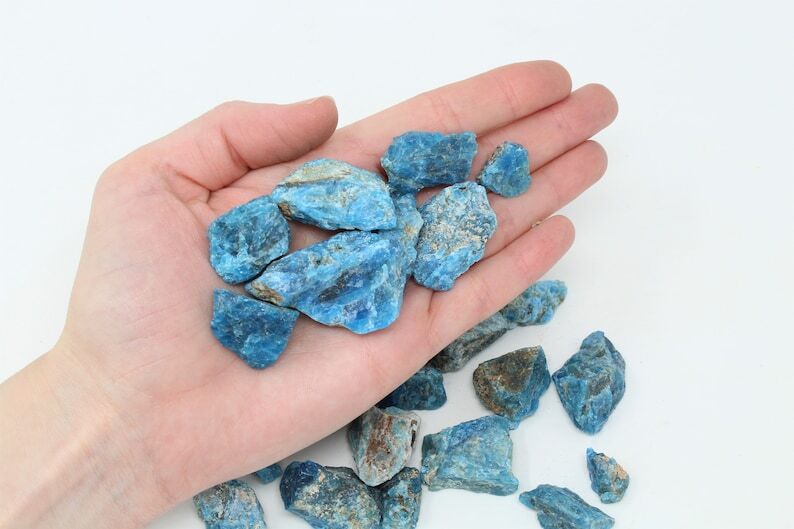 Blue Apatite Stones Bulk Wholesale Healing Crystal Raw Tumbling Crystals Rough
