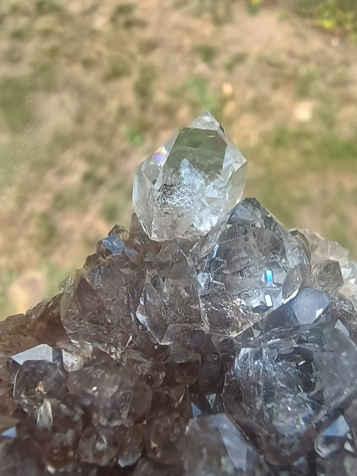 Herkimer 💎Perchers On 🖤 Smokey Druze Plate (Rare Piece) Miner Direct ⚒️
