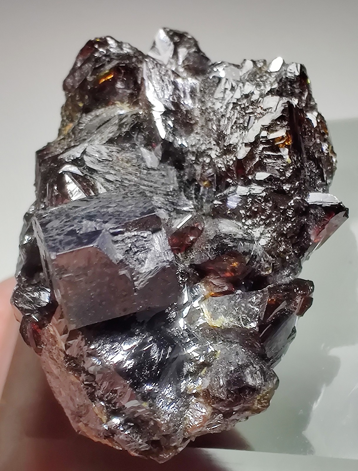Galena with Sphalerite crystals. Elmwood Mine, Carthage, Tennesee. 20 grams.