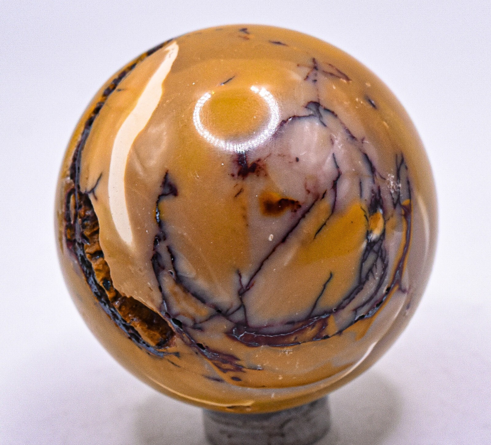 45mm Yellow Mookaite Jasper w/ Dendrites Sphere Polished Mineral Ball Australia