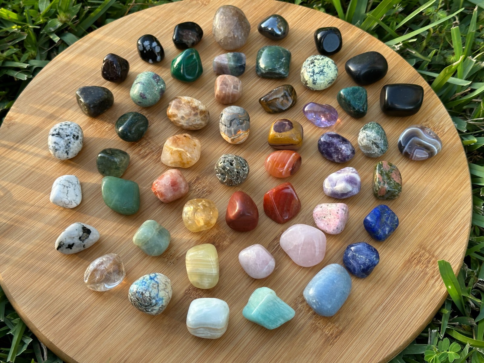 5 Pack Lot Tumbled Stones, 0.75-1.25 Inch, Medium / Large Crystal Healing Stones