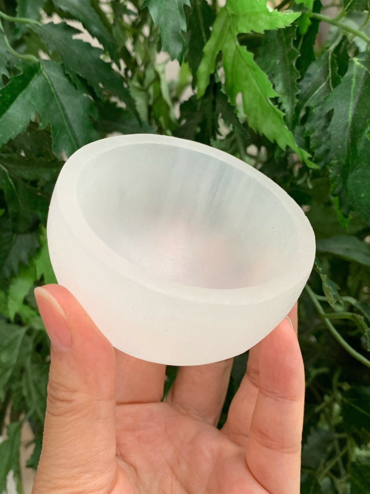 Gemstone Carved -3″,4″, 6″ & 8″ Diameter SELENITE Crystal Polished Charging Bowl