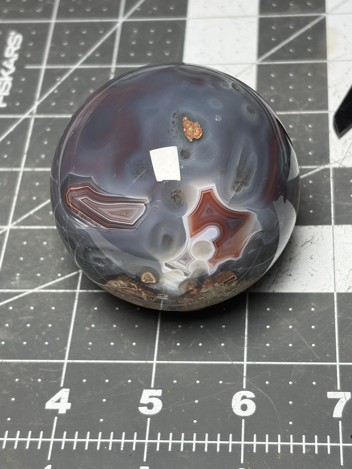 Beautiful Mozambique Swazi Agate Sphere Banning Tubes Orbs