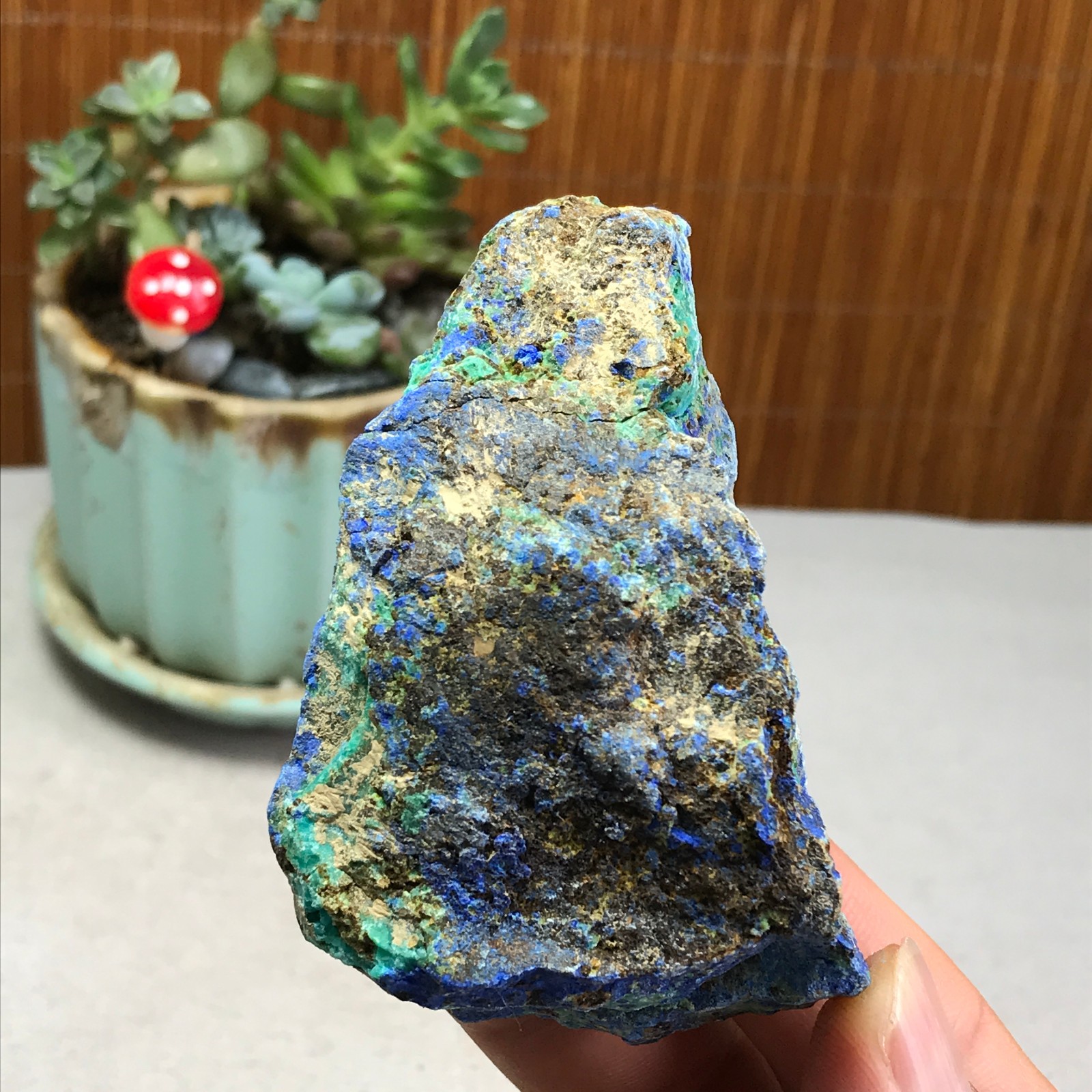 125g Natural Azurite/Malachite gemstone Rough original Crystal Specimen A5944