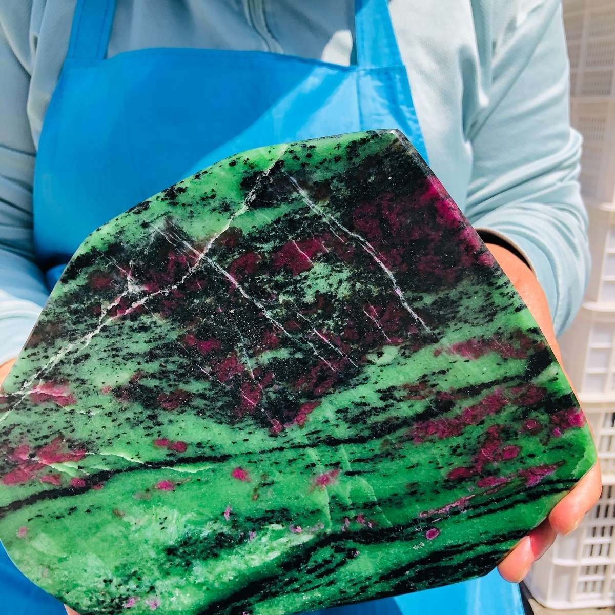 13.59LB Natural crystal Red-Green Ruby Zoisite Specimen reiki Healing