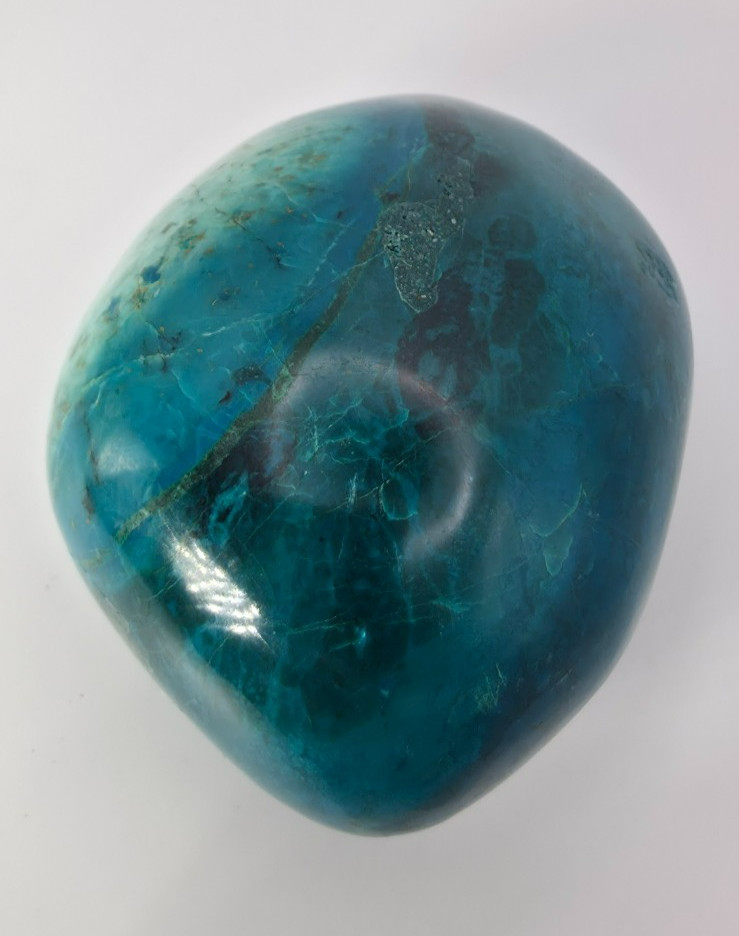 Natural Chrysocolla Palm Stone, Peru