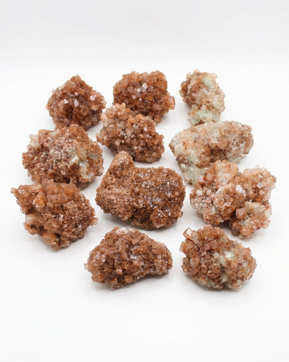 Raw Aragonite Star Cluster (0.5″ – 6″) Natural Red Aragonite Cluster Morocco