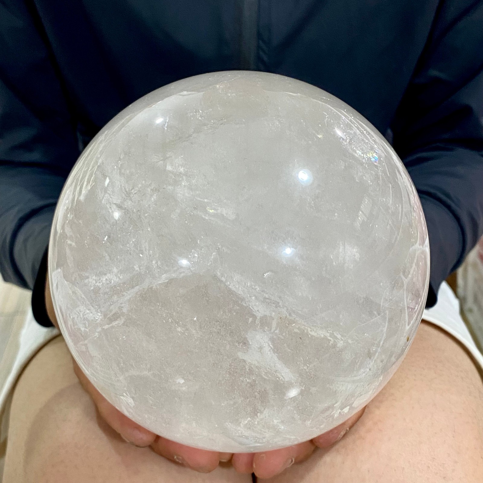 7.47LB Natural clear quartz sphere quartz crystal ball reiki Energy healing