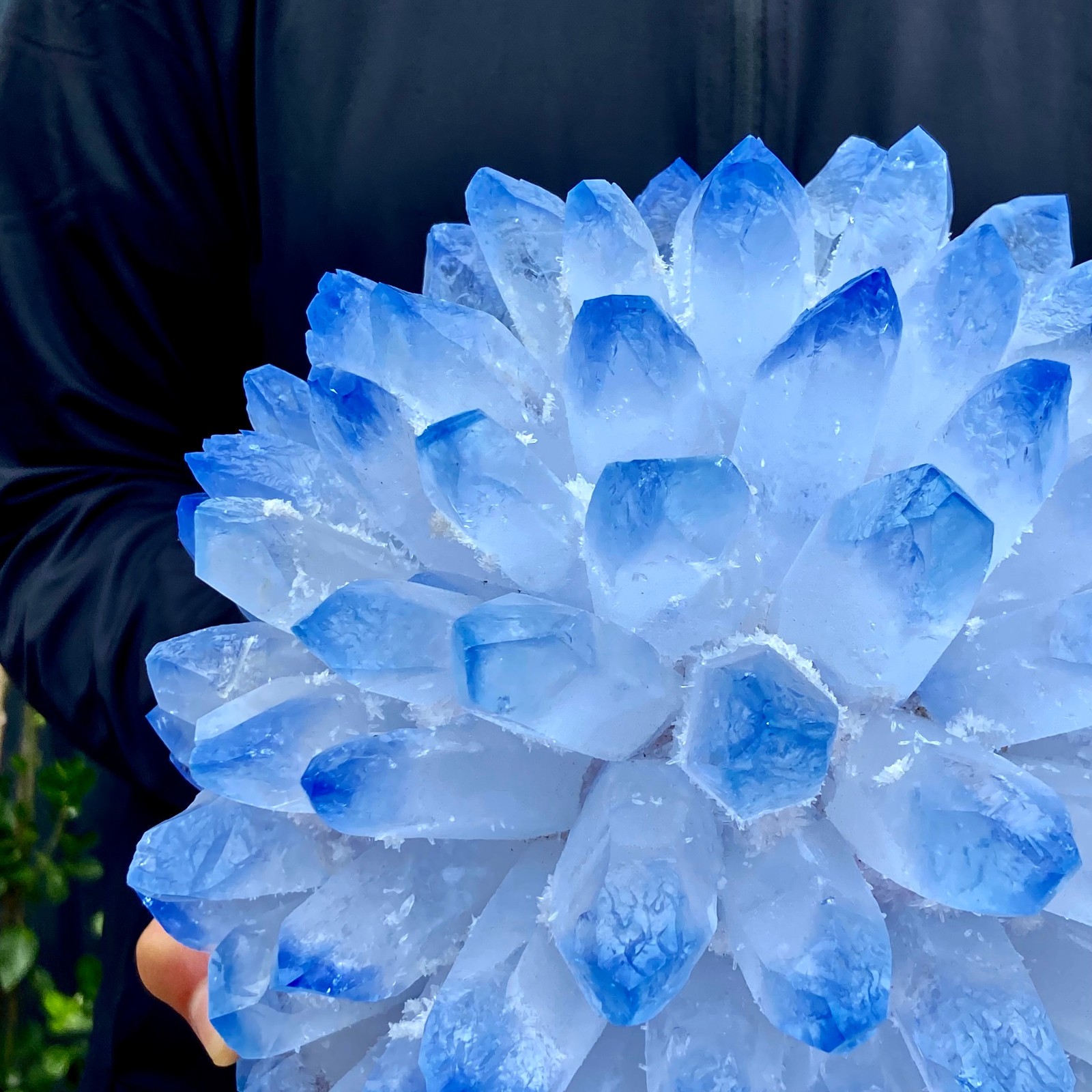 15.32LB New find sky blue phantom quartz crystal cluster mineral sample