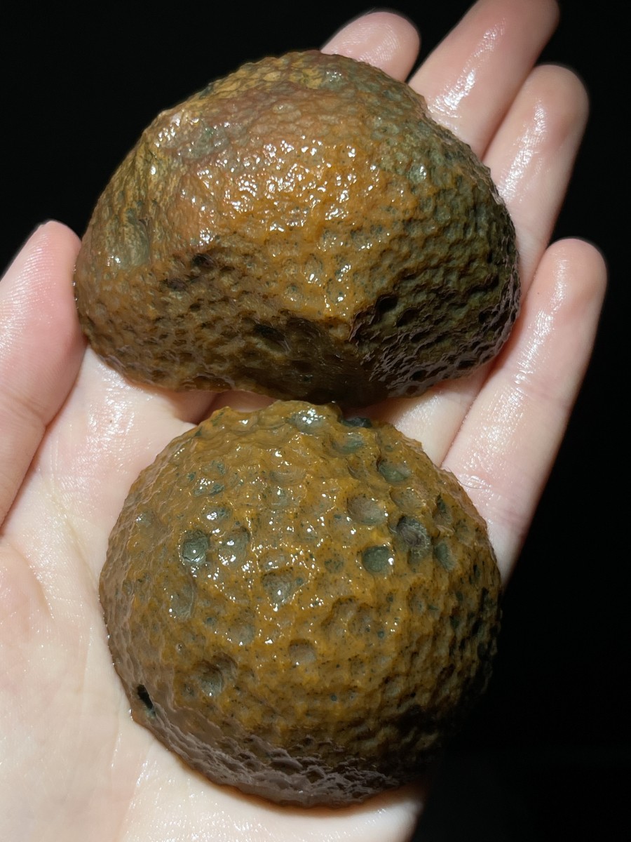 1Pair China Agate Hebei xuanhua natural Slices Crystal collectible 135g 112