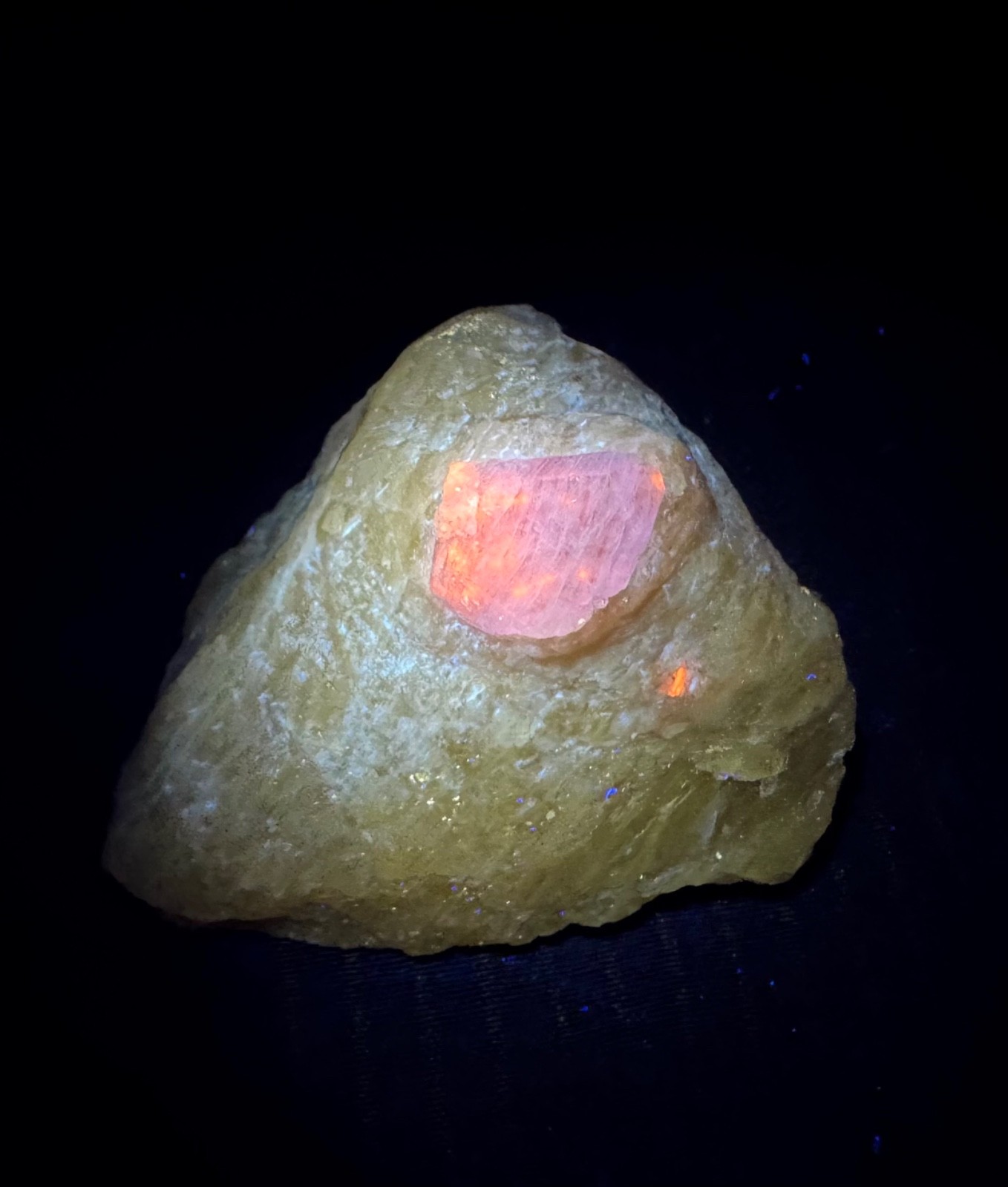 192 Gr Blue Hakmanite Crystal On Matrix From Badakhshan Afghanistan