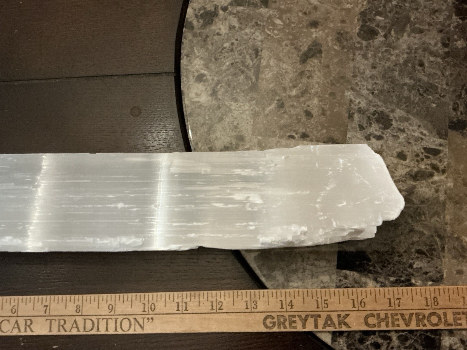 5 Lbs 6 Oz. Natural white selenite gypsum crystal raw stone specimen, 17” Long