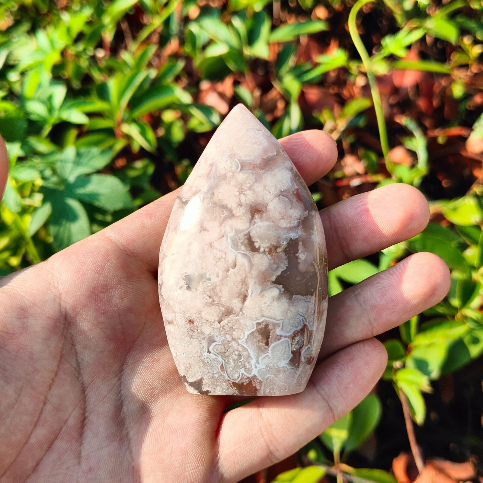 50-100g | Natural Crystal Blossom Agate Flare Teardrop Shaped Ornament Crafts